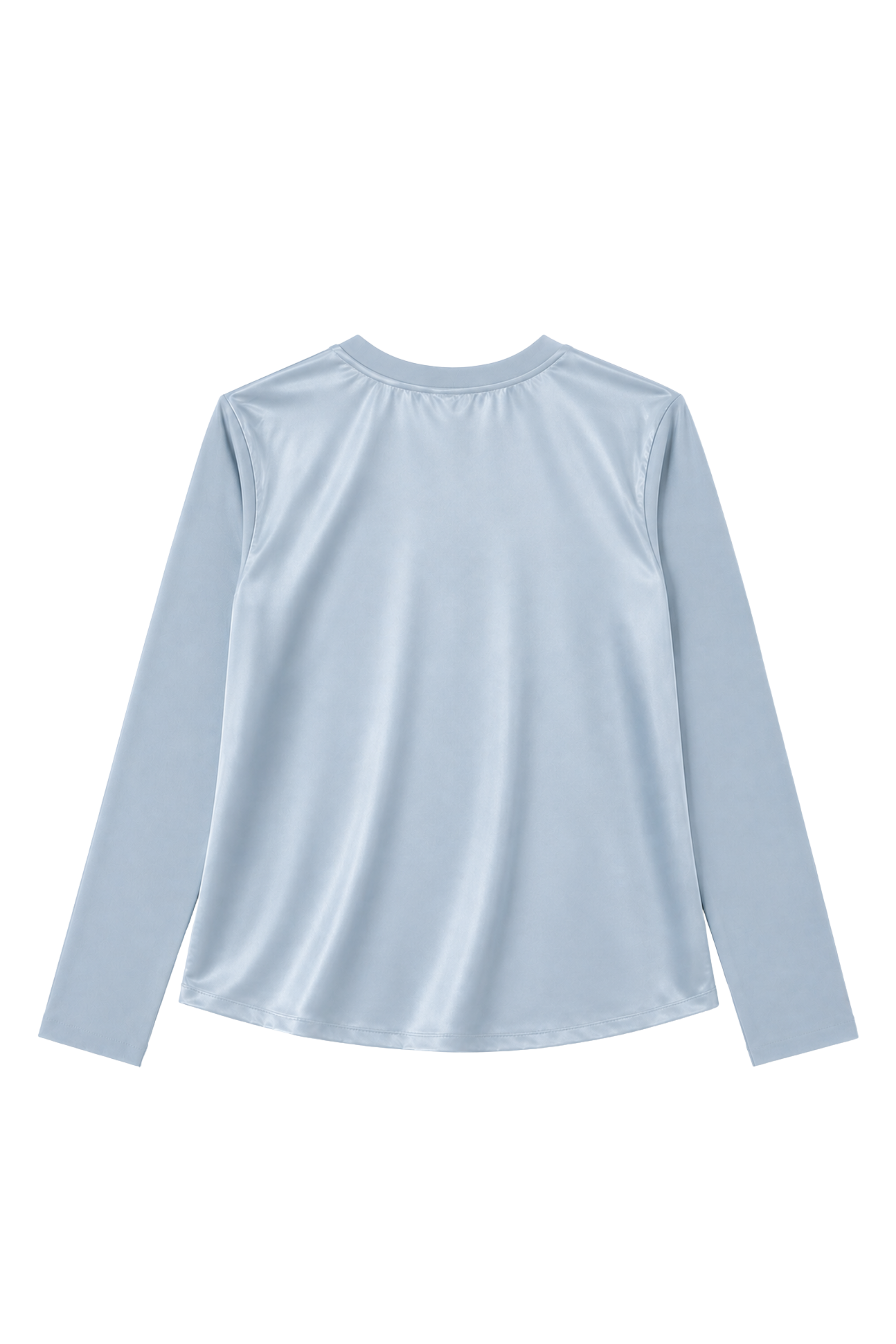 T-shirt satin et jersey - Bleu