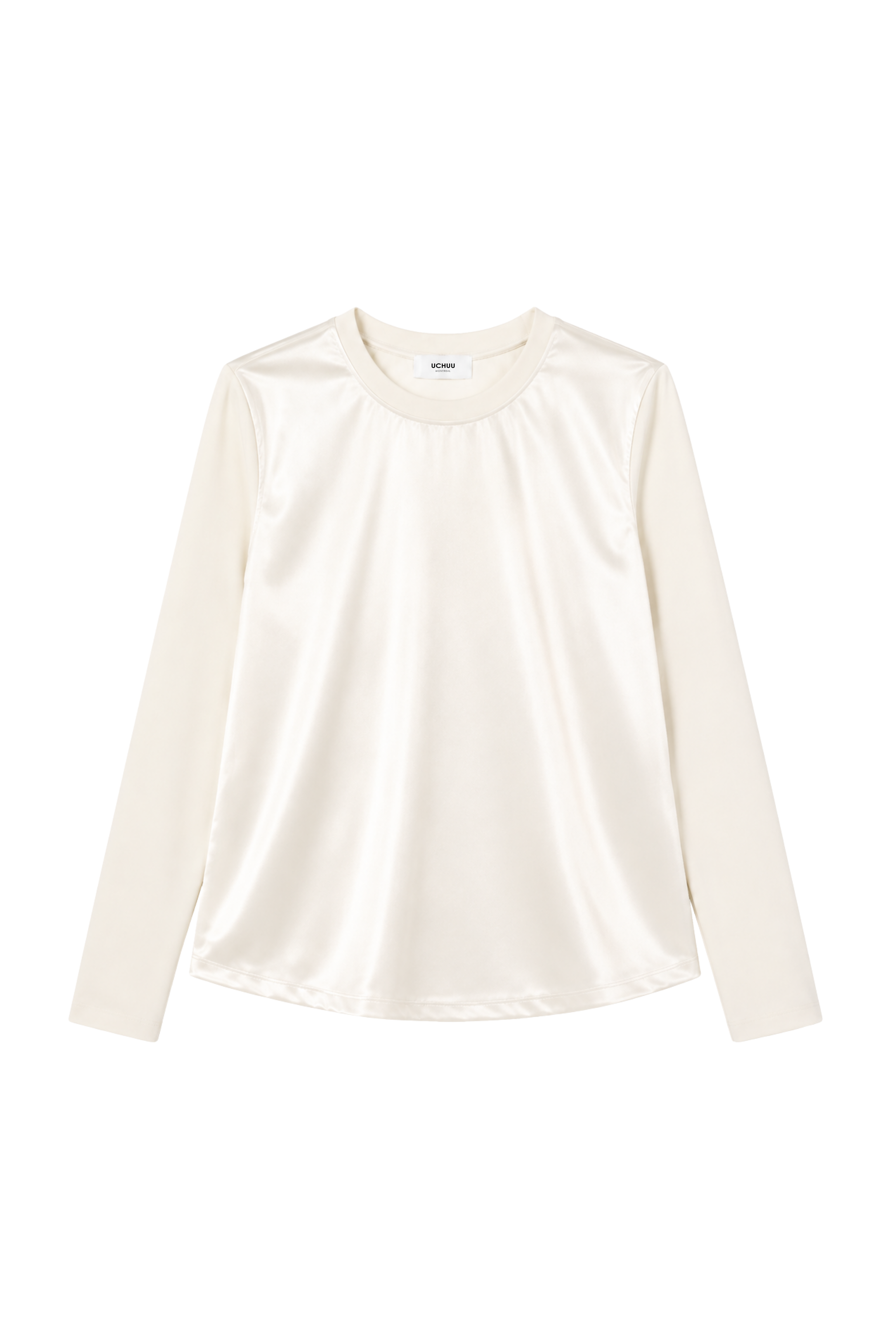 T-shirt satin et jersey - Milk