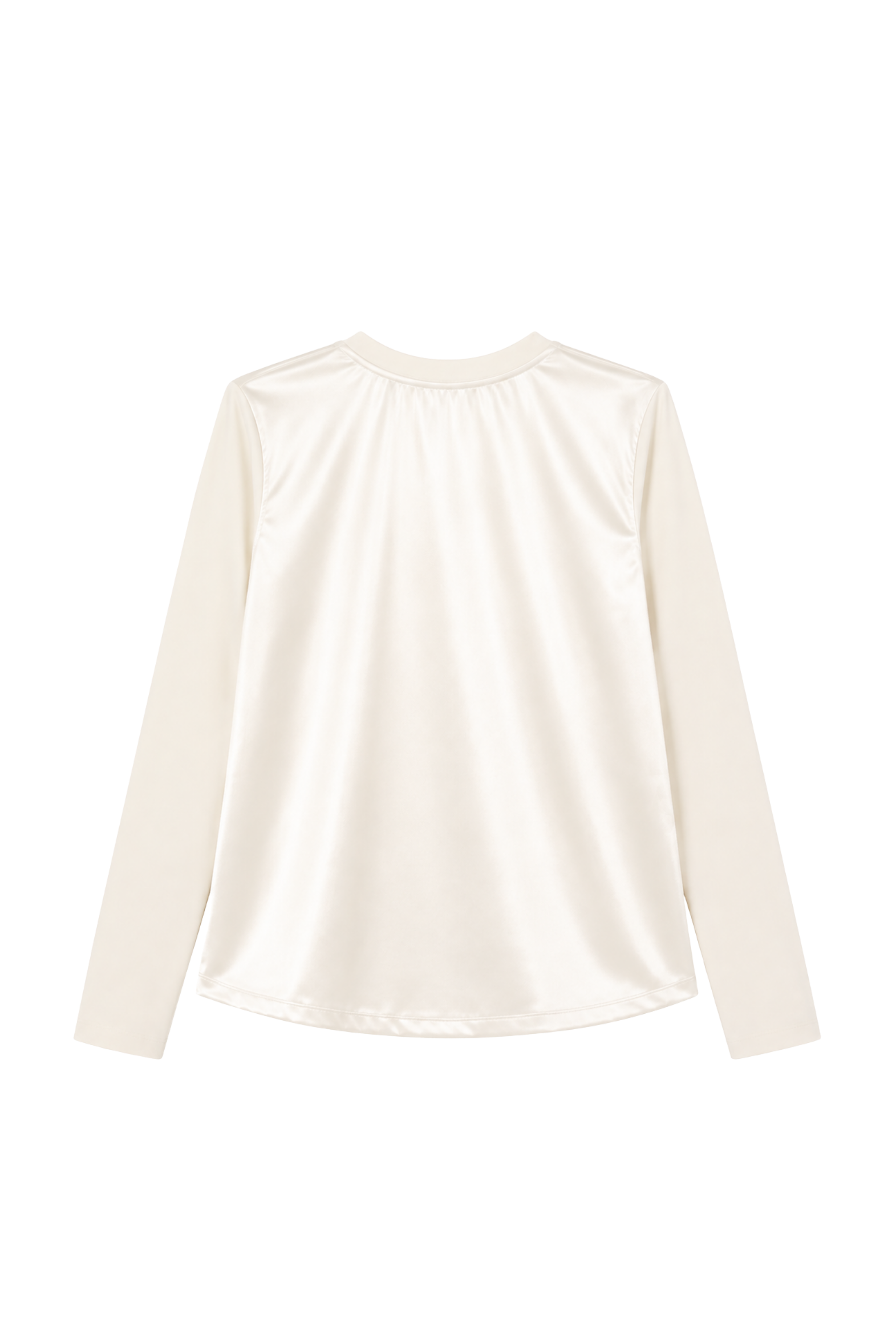 T-shirt satin et jersey - Milk