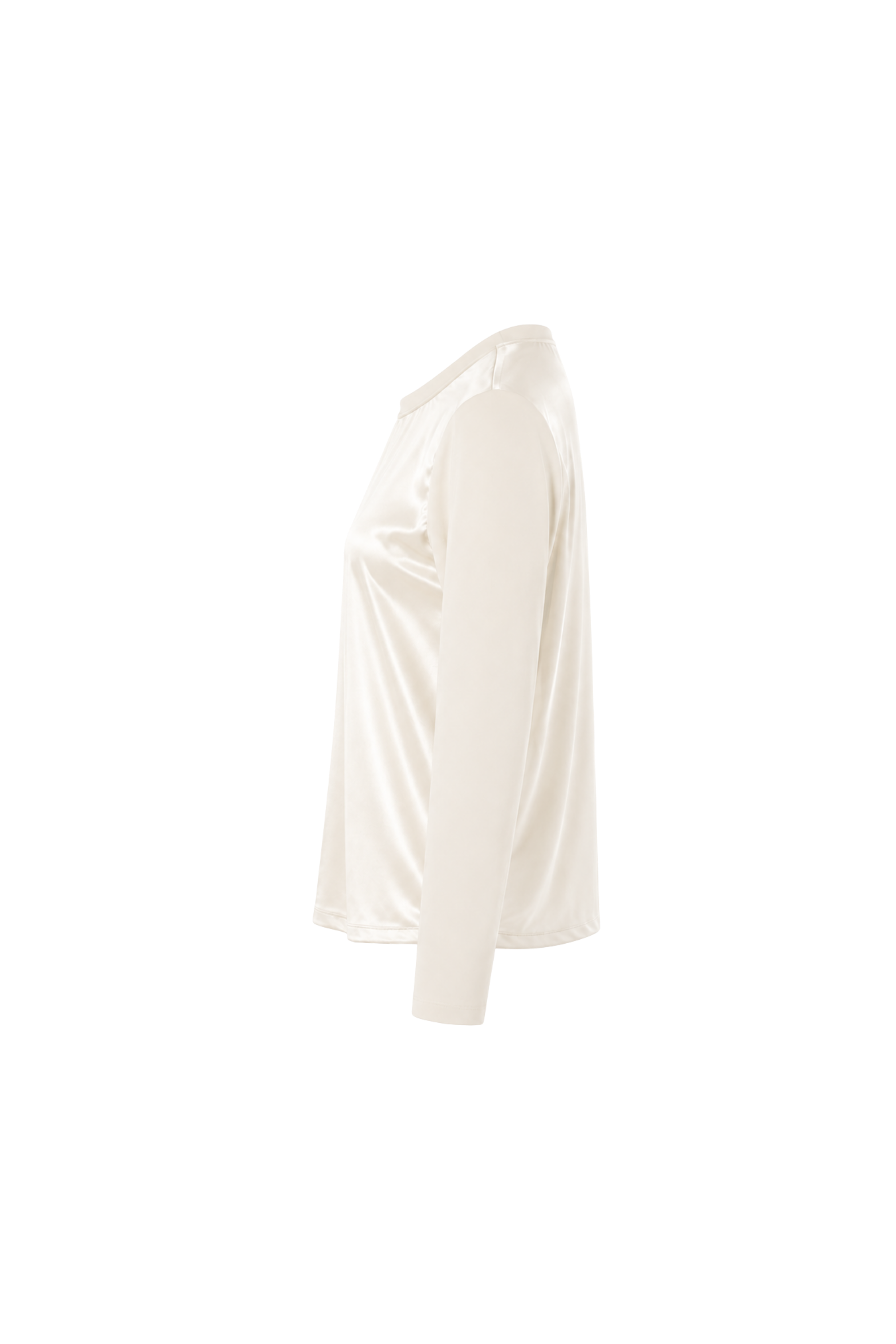 T-shirt satin et jersey - Milk