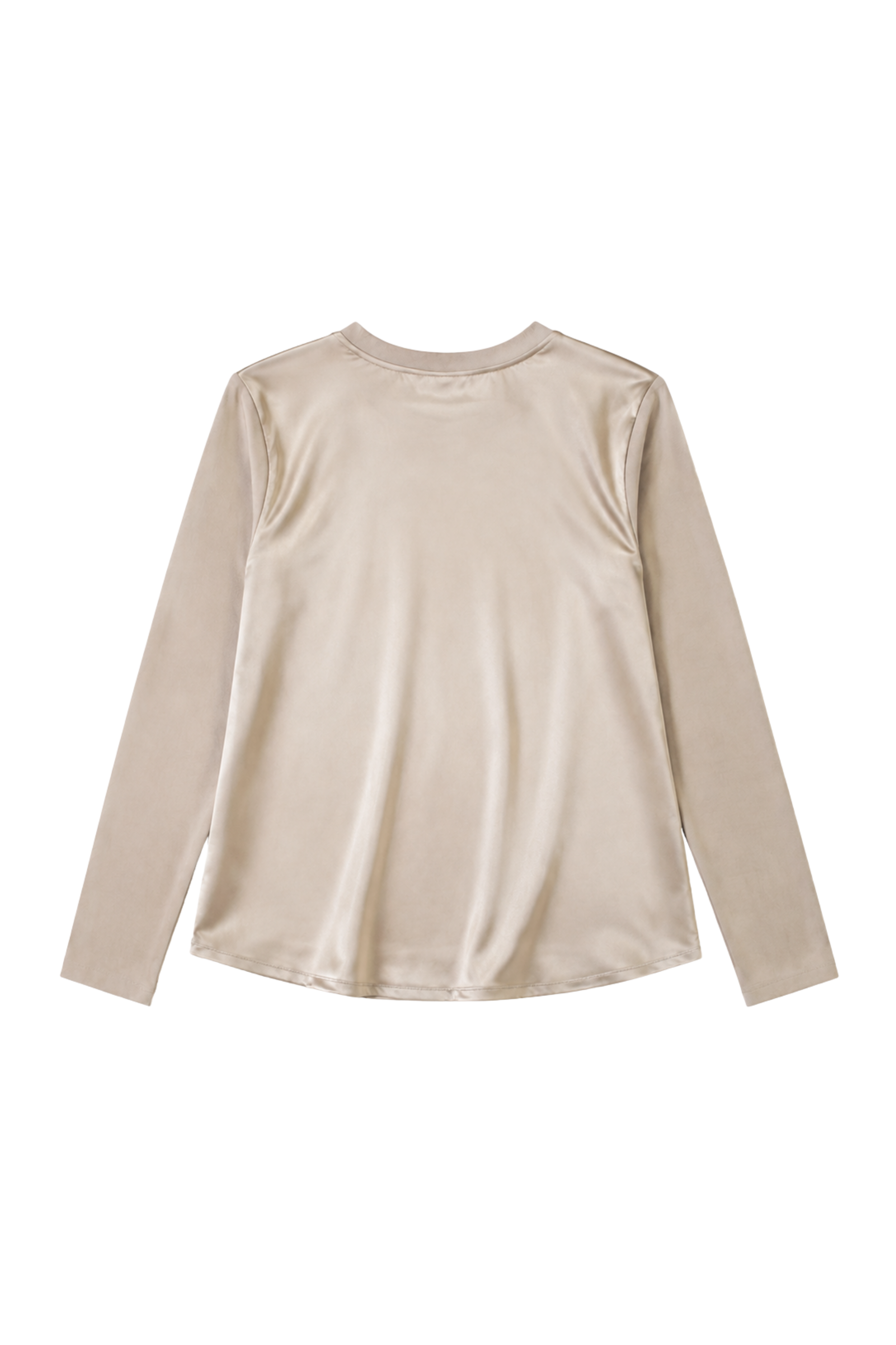 T-shirt satin et jersey - Sable