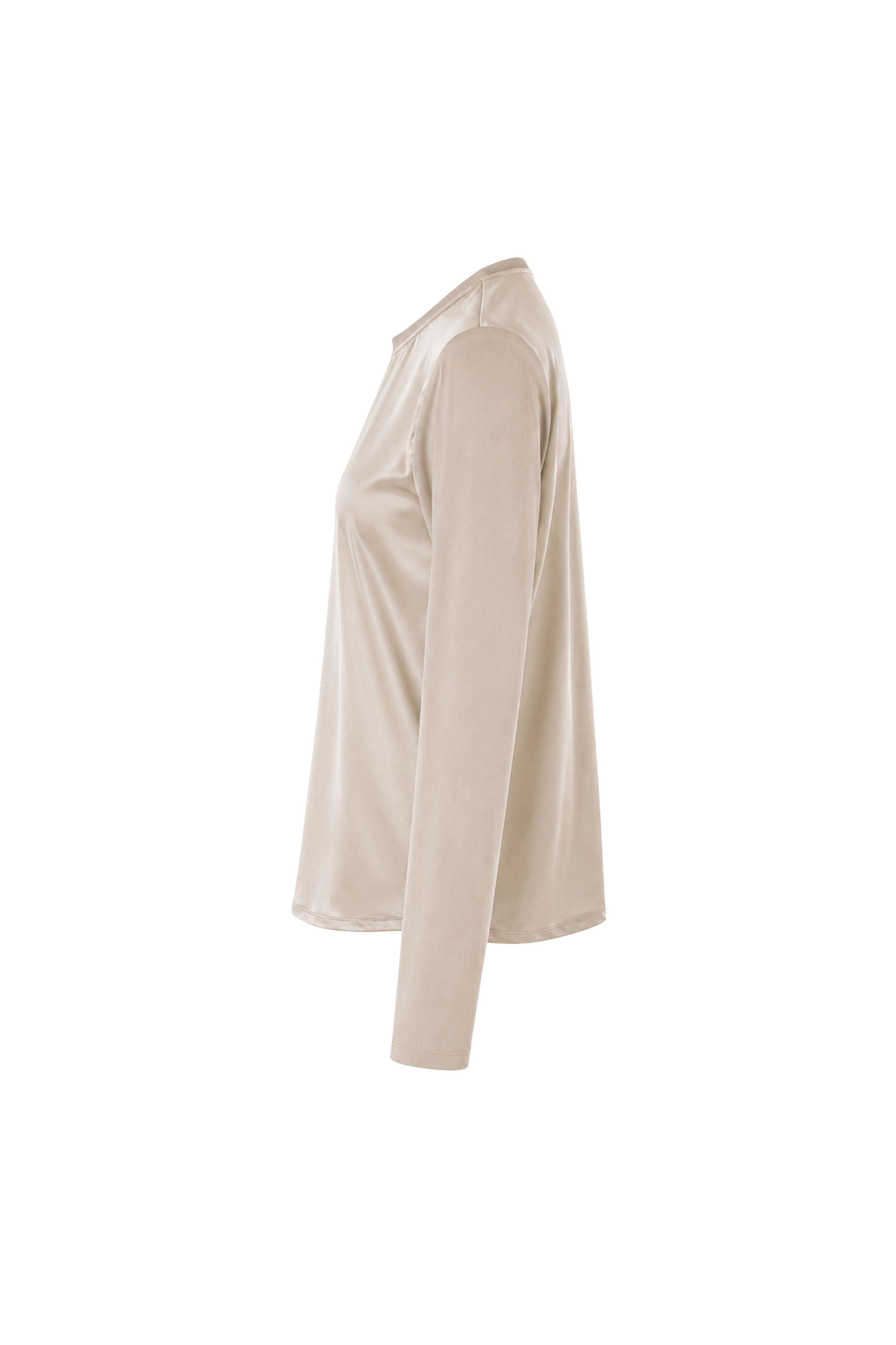 T-shirt satin et jersey - Sable