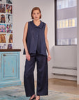 Sleeveless Top CS26-607 | Navy