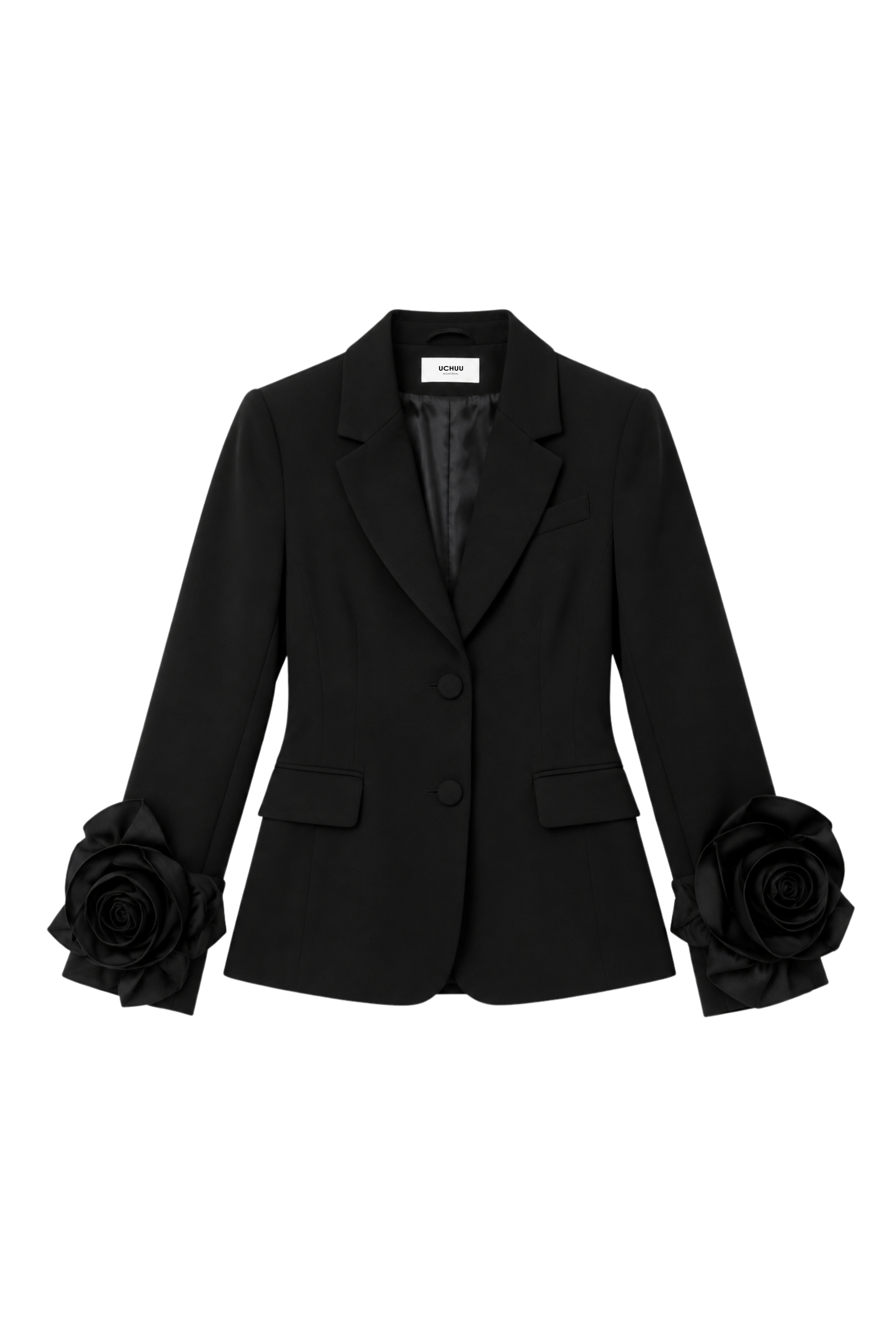 Veste manches roses - Noir