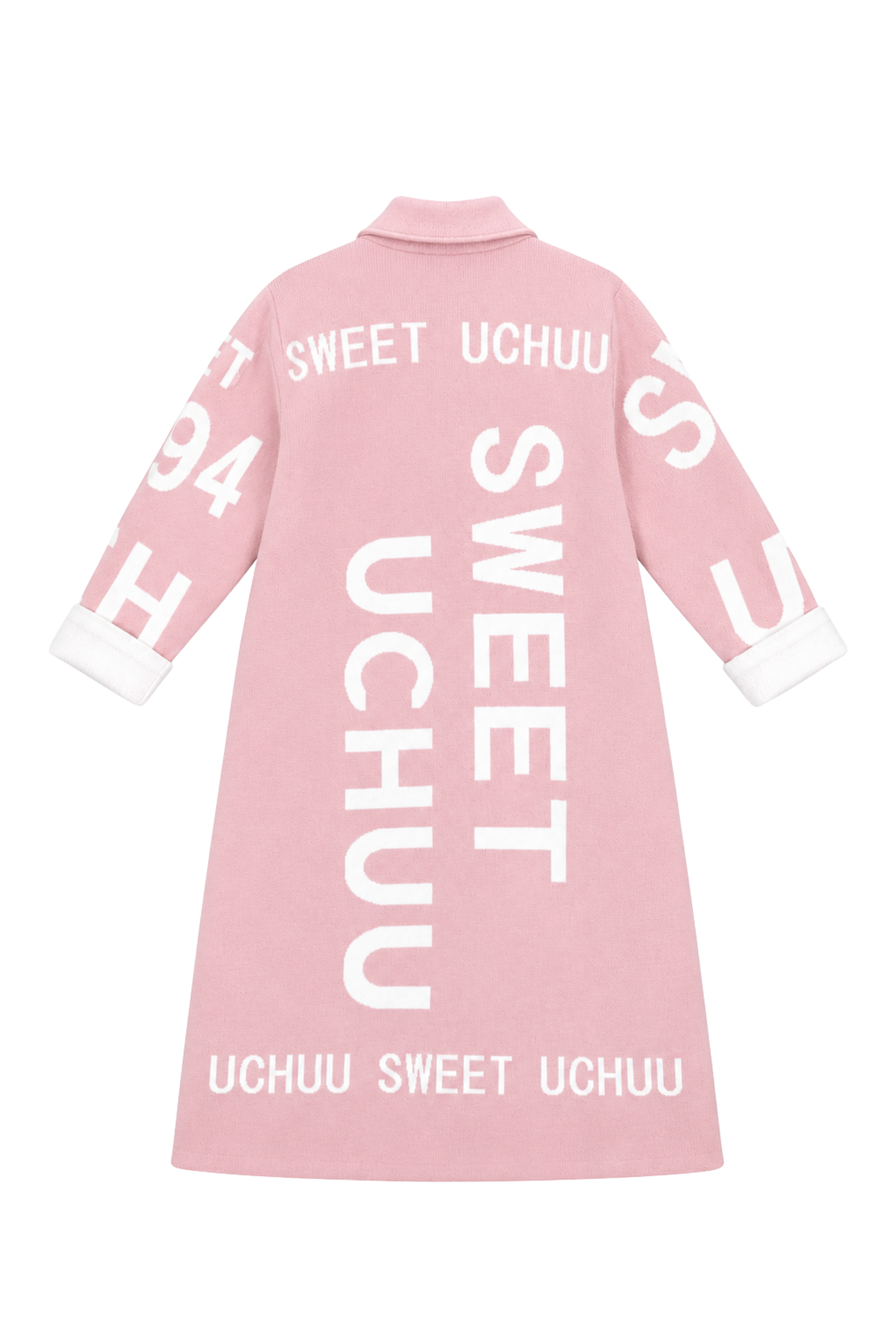 Long cardigan signature - Rose