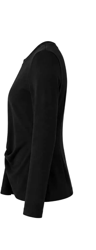 Front Tie Top - Black