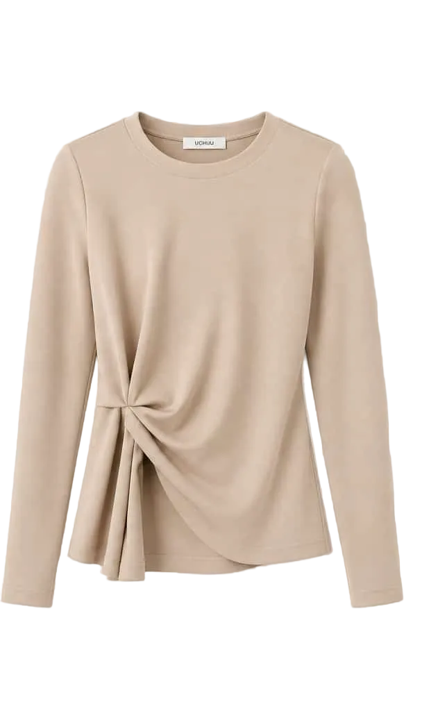Front Tie Top - Sand