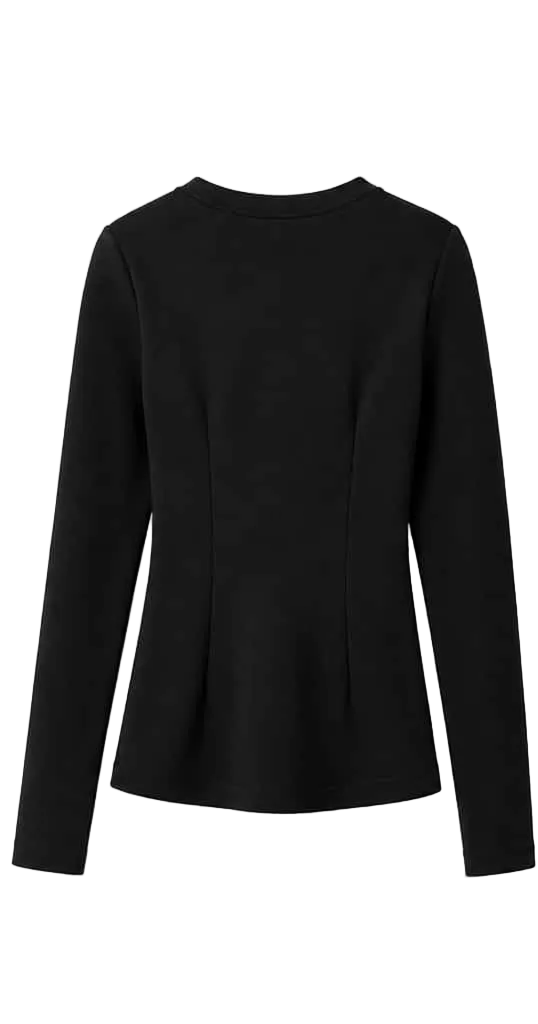 Front Tie Top - Black