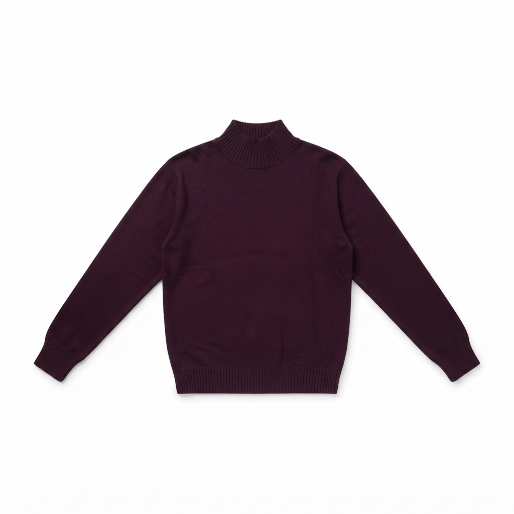 Mock neck sweater - Aubergine