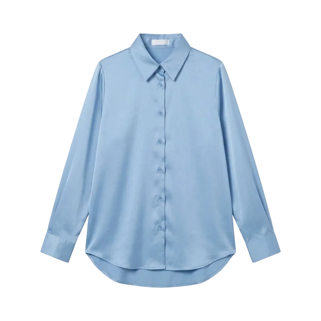 Satin Shirt - Blue