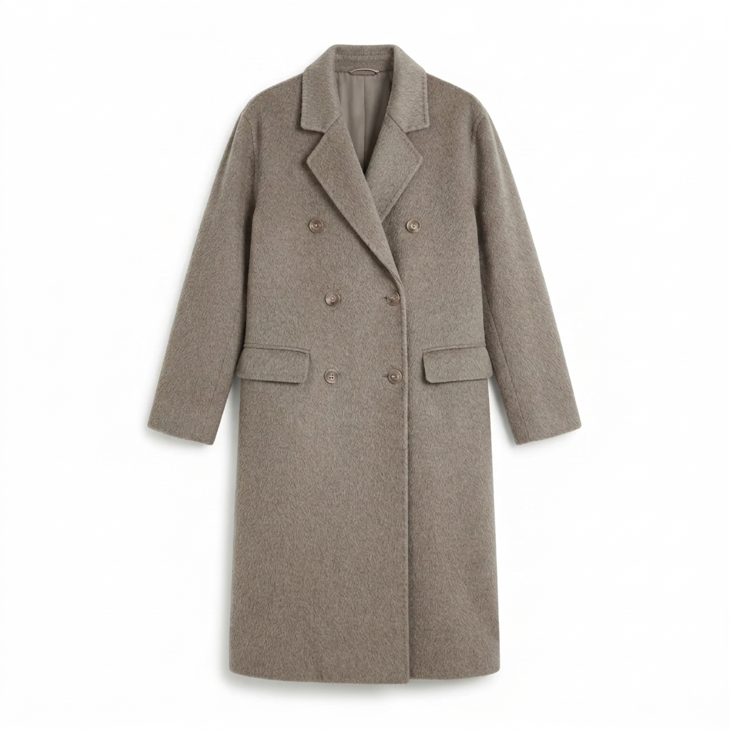 Manteau long croisé - Sable